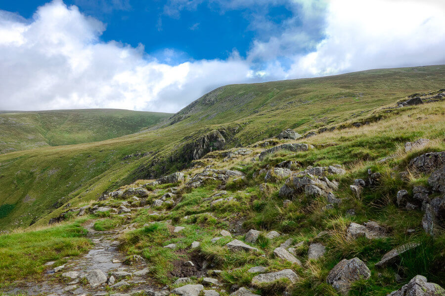 The path up Helvellyn in the Lake District