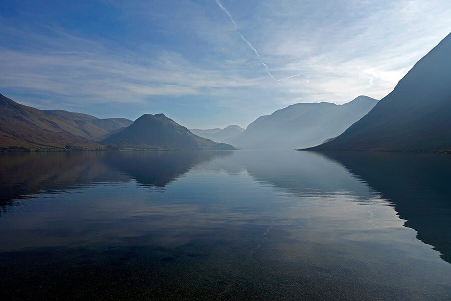 Crummock Water in the Lake District with Rannerdale Knotts in the distance